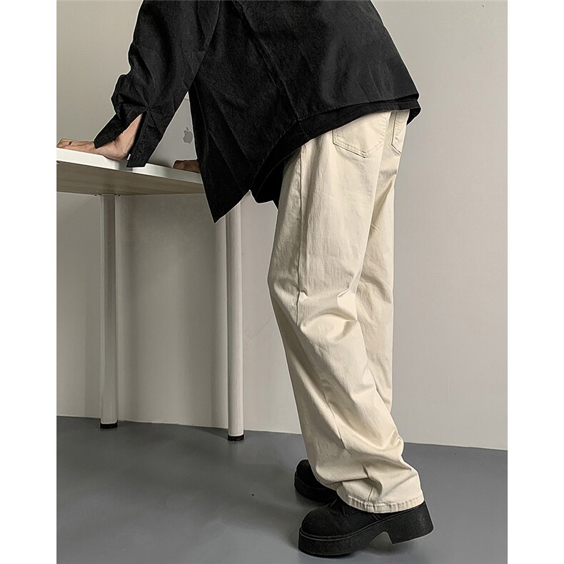 日系休闲裤男士韩版潮流痞帅气百搭直筒2025冬季ins长裤K5906-P47，男装休闲裤，星座412-3