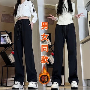 1506-1/K93661加绒款浙江货/P42休闲长裤宽松直筒裤子潮牌男女图片
