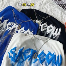 短袖T恤男夏季潮牌字母韩版半袖扎染ins上衣送项链 T1061-P30图片