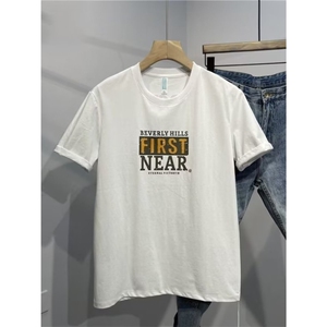 夏季新款韩版短袖T恤男潮牌牛头字母印花圆领半袖体恤上衣时尚帅图片