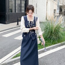 春装新款套装三件套配腰带2C153-8935-P235K378，女装套装/套裙，2C153