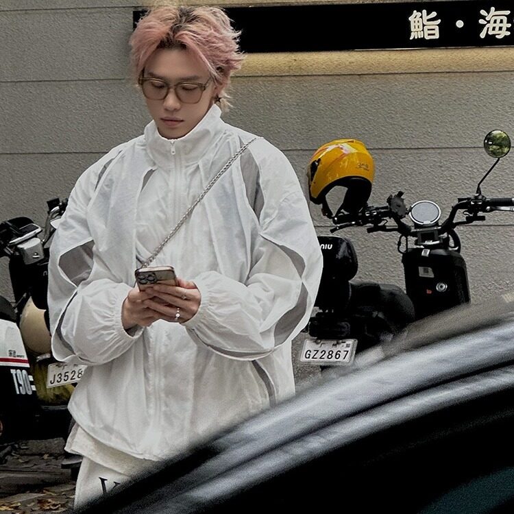 【有货】DFSY3377-批48日系百搭轻熟风宽松运动防晒衣潮ins男士,男装防晒衣,星座603-2