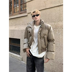 网图高街pu皮短款棉服韩系面包服高街棉衣外套A025-QY16106-P98，男装皮衣，电商A025