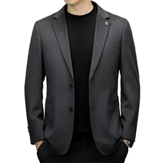 高端中年绵羊毛休闲西服外套男秋季中青年羊毛双面呢西装外套，男装西服，钱塘723