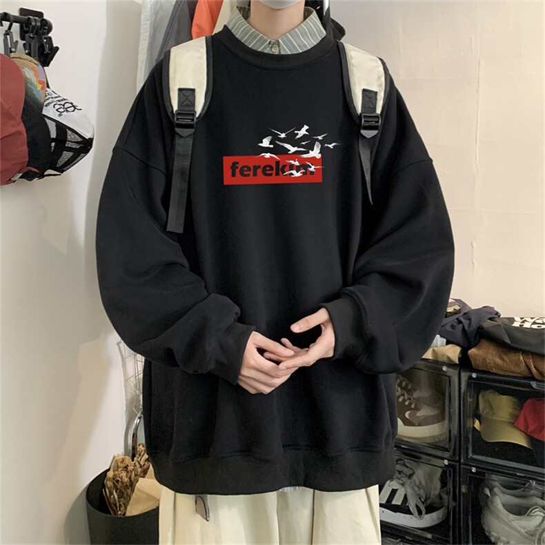 特P25控48秋冬新款男士圆领卫衣宽松休闲日常百搭上衣WQ2431,男装卫衣,电商B370