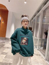 2021冬季复合婴儿绒加厚保暖卫衣，女装卫衣/绒衫，柏旺阁