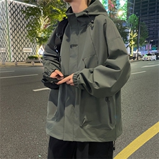 春秋季新款冲锋衣外套男士2023潮牌连帽防风夹克上衣W7908-P60，男装夹克，星座512-4