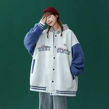 ！秋季新品港风简约酷帅拼接情侣棒球外套夹克G114P65控88，男装夹克，A247A