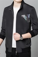 男士商务休闲夹克衫中年立领秋冬装新款外套上衣男ASD8108-P200，男装夹克，电商B212（原钱塘6029）