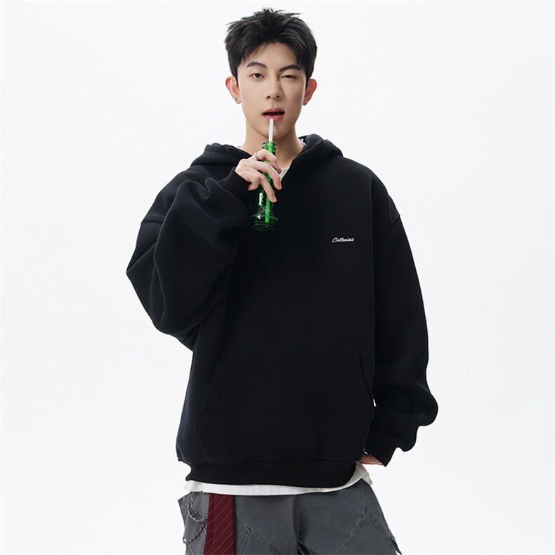 重磅半拉链卫衣男宽松连帽长袖外套LM001特P50，女装短外套，电商A073