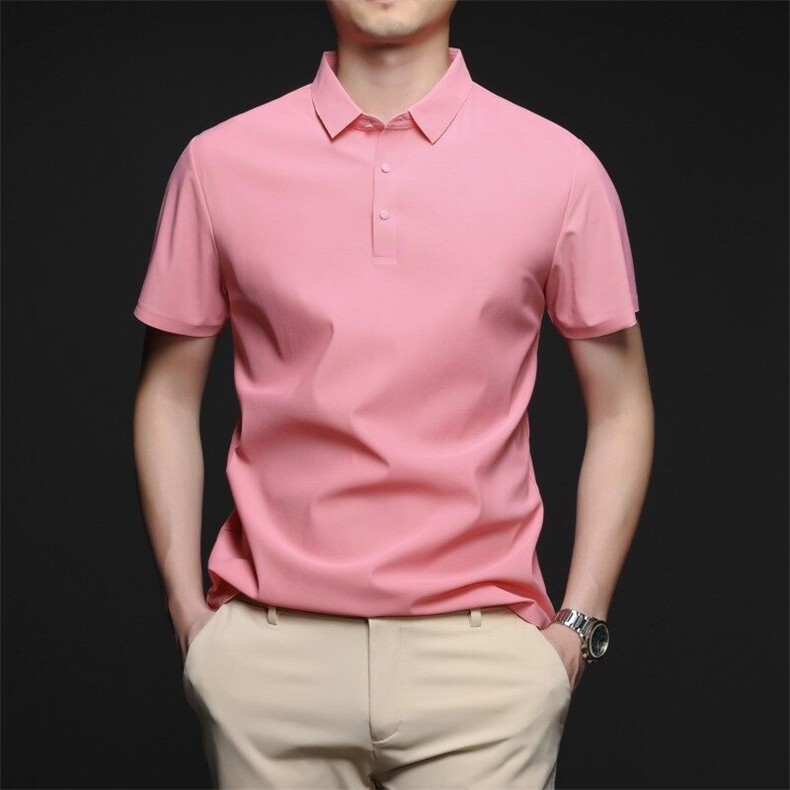 夏季高档男士POLO衫时尚新款翻领冰丝短袖T恤商务休闲男装衬衣,男装T恤,电商B212（原钱塘6029）