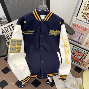 2025新款棒球服宽松设计感夹克男女情侣班服潮牌现货W8612-P57图片