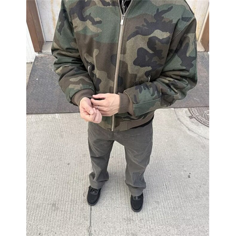 春季美式复古迷彩连帽卫衣宽松百搭高街嘻哈风外套JC012,女装短外套,星座1116A（原606A-3）