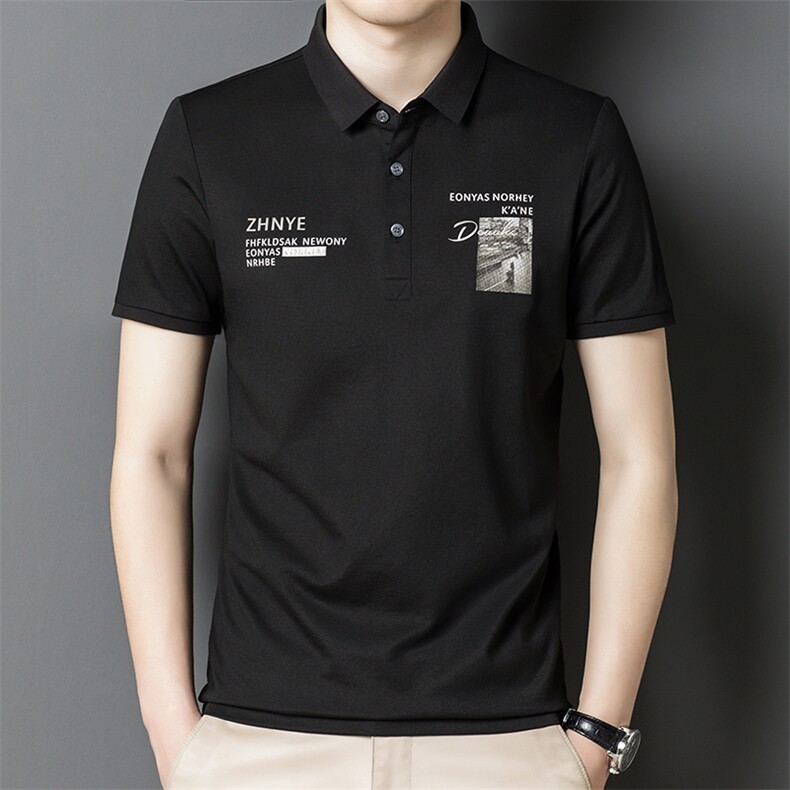 POLO衫男士短袖t恤翻领2023夏季新款潮牌休闲商务男装上衣,男装T恤,电商B212（原钱塘6029）