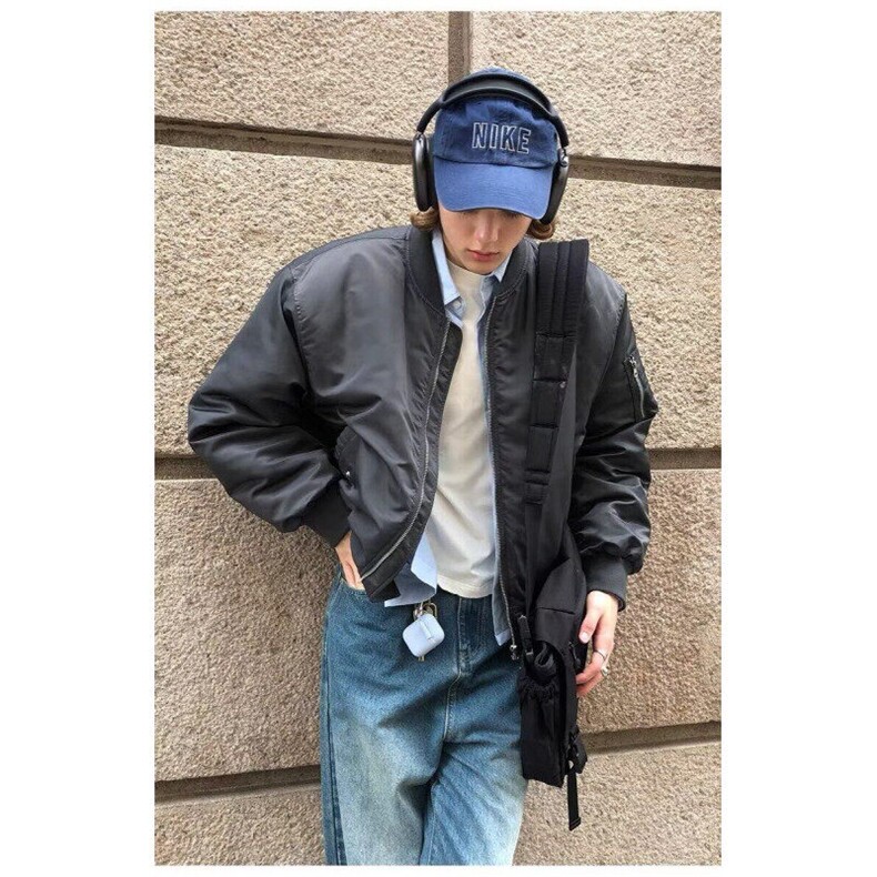 慵懒美式飞行员夹克外套男春秋潮流原宿百搭新款时尚气质文艺简约,男装夹克,星座506A