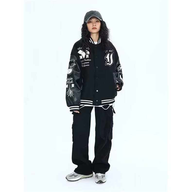 1506/QA1150/P81新款美式休闲棒球服潮牌复古飞行员夹克情侣款,男装夹克,星座1506