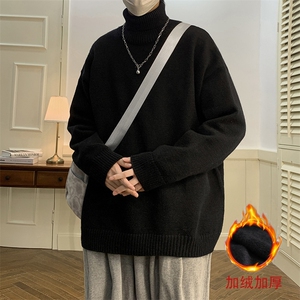 针织两翻纯色高领打底衫毛衣男A367 MG03 P45 控68 加绒P60 控78图片