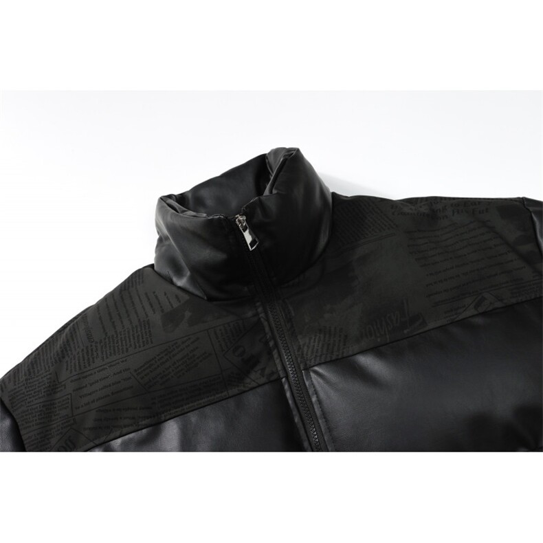 得物白底PU皮棉服宽松港风棉衣立领冬棉袄PM01-P115限158抖控188,男装棉衣,电商B370