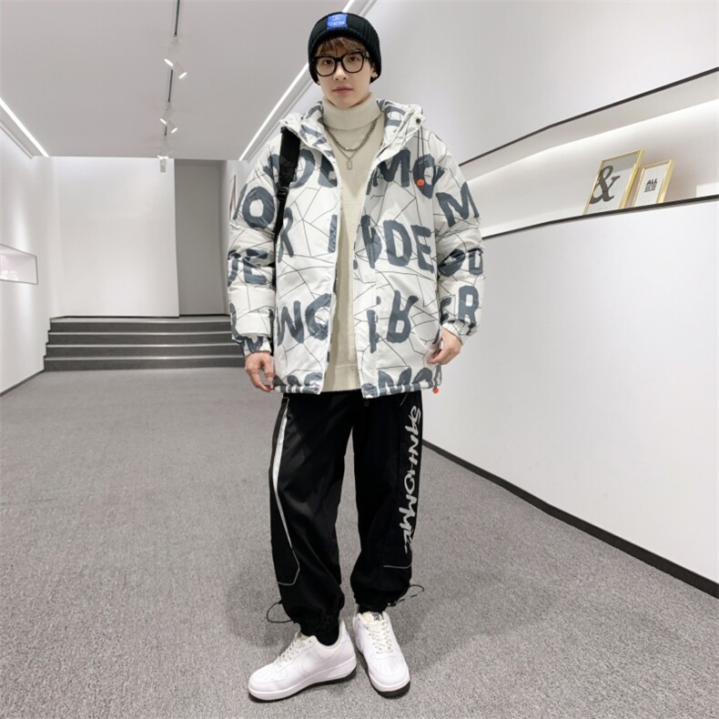 港风 2026冬季新款90%白鸭绒中长款连帽羽绒服男XZ109-Y1260-P218图片