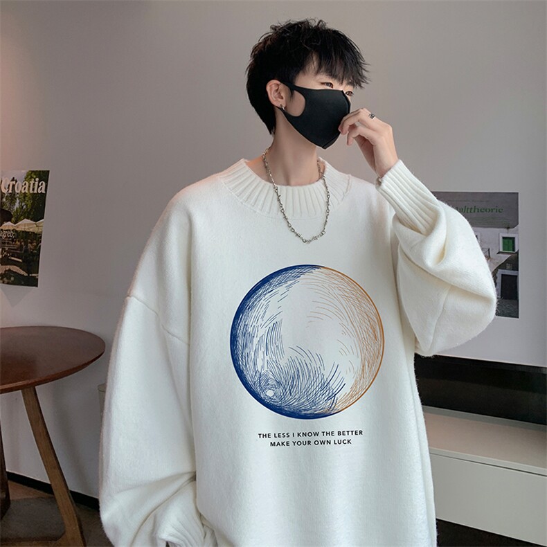 半高领毛衣男士大码针织衫男毛线衣男 M18330-P45 加绒款-P65图片