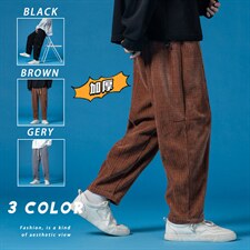 2025冬季新款加厚长裤风解构小脚萝卜裤休闲裤灰K107-P65，男装休闲裤，电商B277A（原A068）