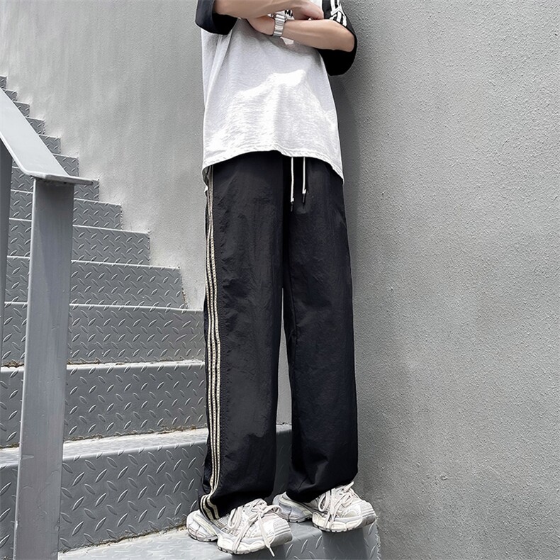 2024夏季轻薄条纹休闲裤男潮牌百搭宽松阔腿工装裤现货K7958-P36,男装休闲裤,星座512-3