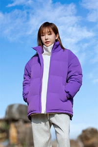 Y9977-P160 冬季90绒大码情侣羽绒服（黑色，米白插黑S-6XL）图片