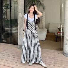 现货主推扎染面料条纹单连体裤2C087-8815-P125K178，女装连体裤，2C087