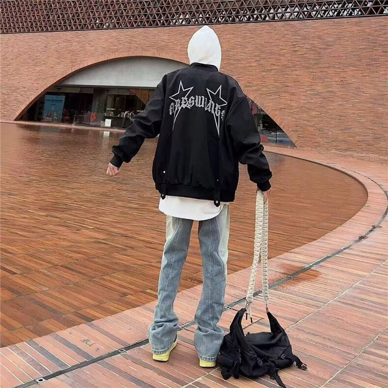 网络图复古明线拼接解构水洗牛仔裤男宽松直筒显瘦长裤潮NG52,男装牛仔裤,星座1116A-1（原606A）