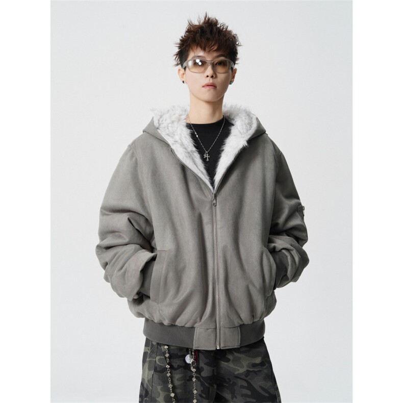 706-LK6059-P148现货冬季双面穿座山雕仿兔毛棉衣保暖棉服外套,男装棉衣,星座706