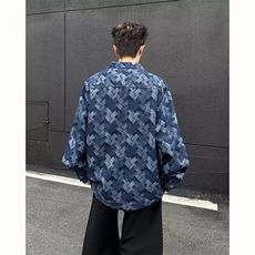 网络图现货美式潮牌新款痞帅宽松工装水洗牛仔外套JC06-P52，男装工装外套，星座715-7