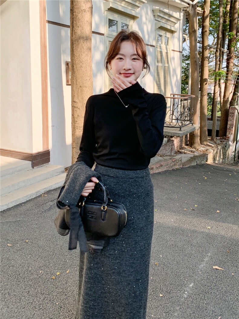 2026年春季新款高级感毛呢时尚套头马甲三件套装女气质套裙,女装套装/套裙,艾米莉亚