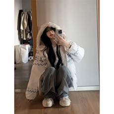 KK107-P105费尔岛座山雕毛绒棉衣棉服，男装棉衣，电商B323A