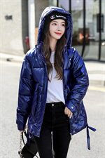 2020冬装新款棉服女短款韩版亮皮棉衣女外套加厚棉服亮色，女装棉衣/棉服，瑶迪依秀