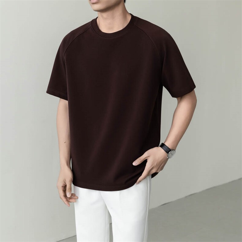 夏打底衫纯色百搭纯色圆领T恤短袖轻熟风A236-82539-特P36,男装T恤,电商A236