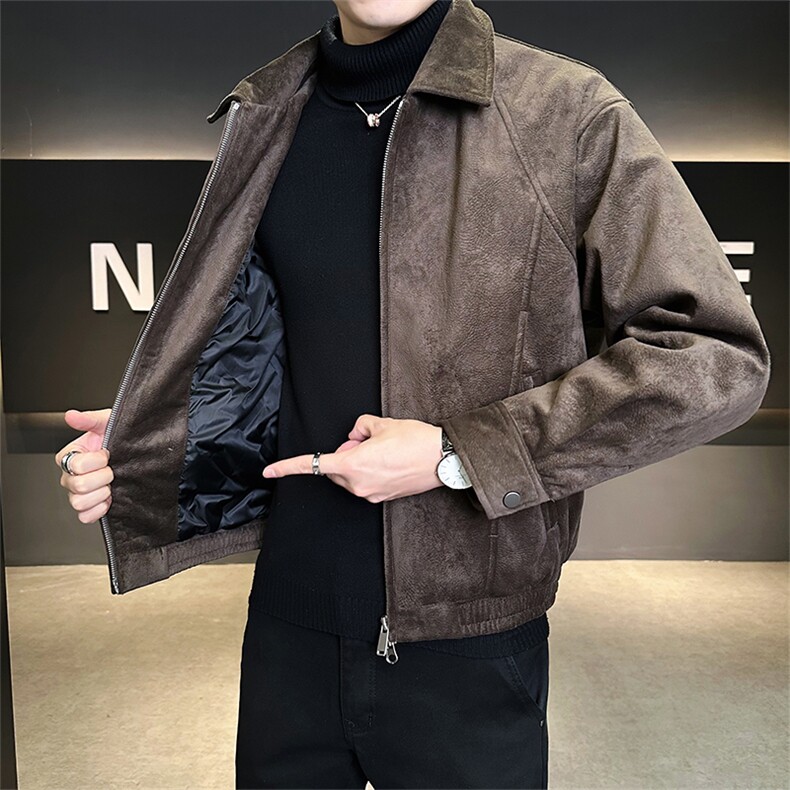 新标90绒有报告冬季男士翻领羽绒服短款夹克外套6693-P295,男装夹克,电商B328