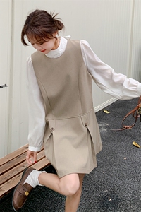 现货 新款衬衫背心裙套装25023P155K238图片