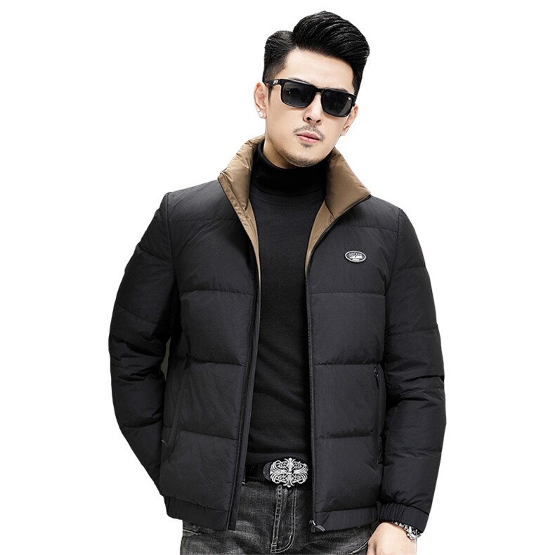 B9802钱塘2020-3商务冬季厚款立领新款中年男士羽绒服P228,男装羽绒服,钱塘207-3