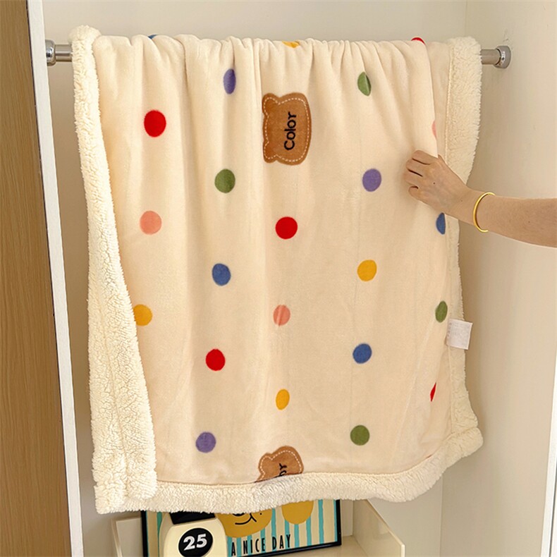 新款秋冬新款多功能牛奶绒羊羔绒毛毯，毯子，一起卖家纺