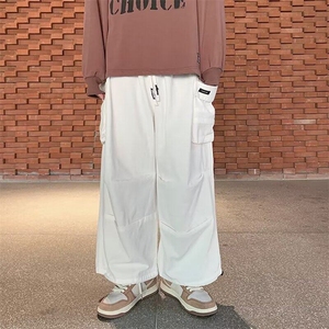 DK02-P40工装裤男士2025春秋款宽松直筒多口袋休闲百搭长裤子图片