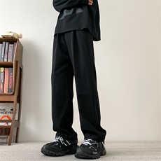 现货主推款加大码直筒垂感纯色西裤S-3XL310A-2BK315P45控68，男装西裤，星座310A-2