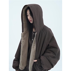 网图加绒座山雕不掉毛两面穿仿兔毛连帽棉服外套YY2527-特P108，男装棉衣，电商C216