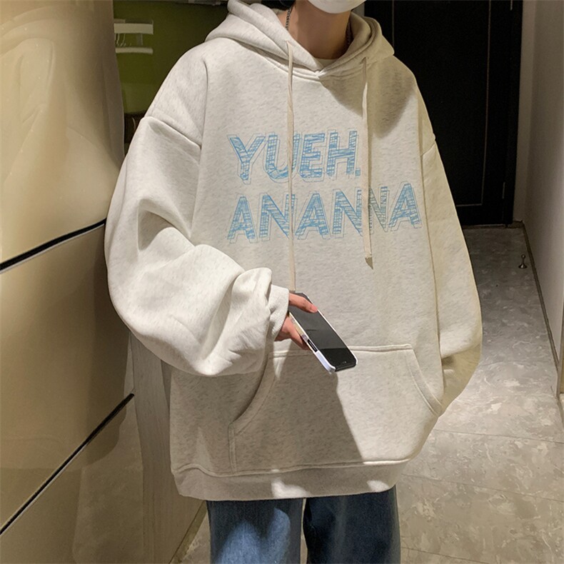 抖音供货、复合360克现货字母印花连帽卫衣宽松 D223A-WY2228-P50图片