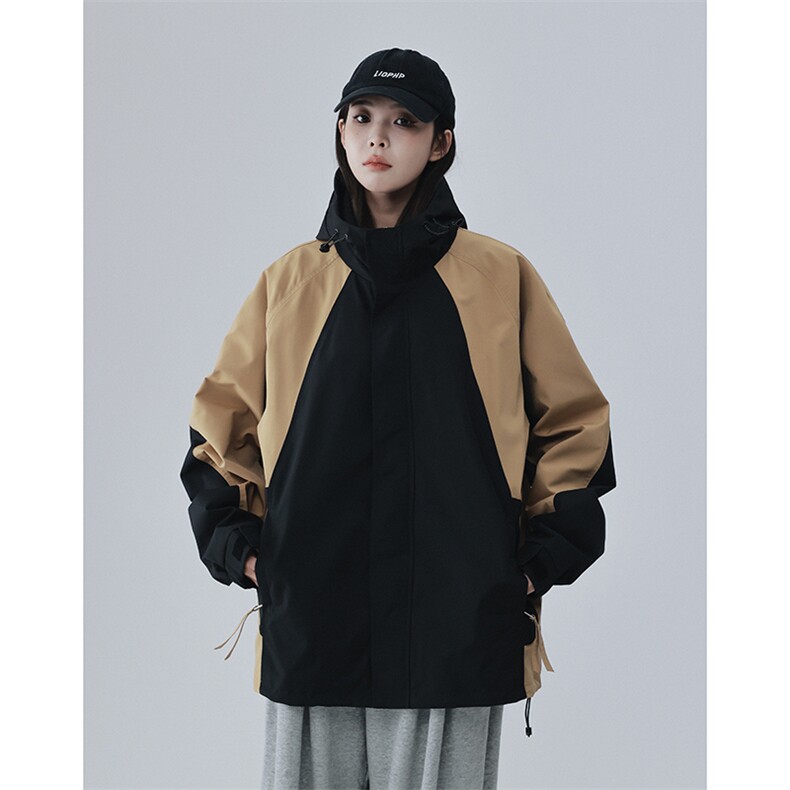 2024春秋新款冲锋衣连帽夹克户外工装日系百搭撞色外套JK2363-P75,男装夹克,电商A128
