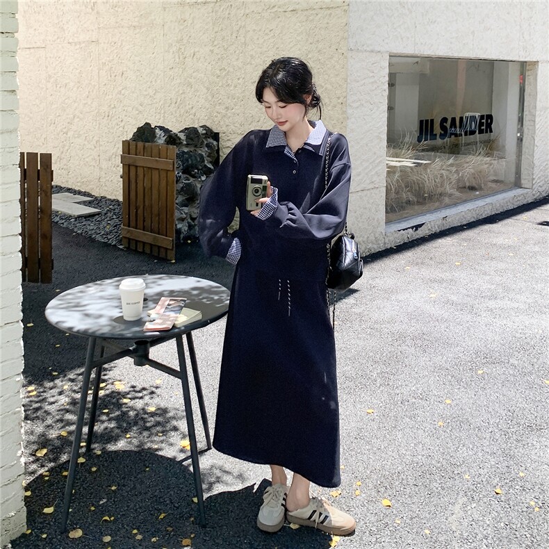 现   货26春款格子卫衣双领拼接套装裙2C293-Q871-P175-K258图片