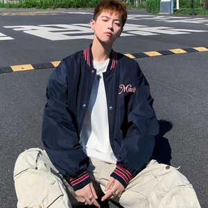 棒球服夹克男士韩版流宽松刺绣潮牌2024秋冬新款ins外套W5920-P54图片