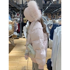 1506A/G78570/P92韩版设计感复古毛领灰色连帽棉服，男装棉衣，星座1506A