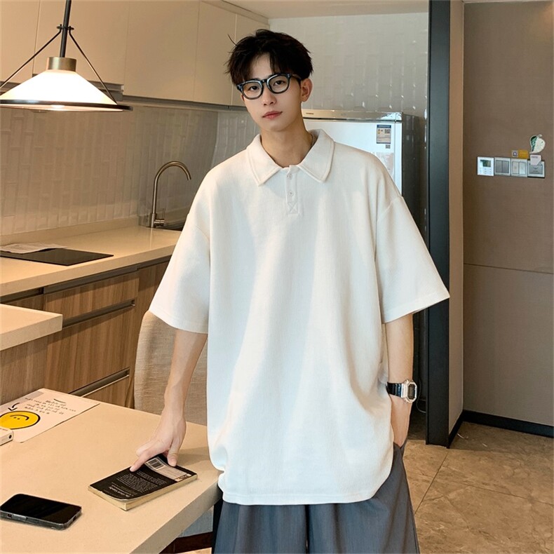 电商DSA028-KBPLP30100聚酯夏季新款华夫格短袖POLO衫男，男装T恤，电商A028