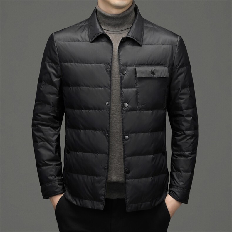 BWS22208钱塘2020-2冬季厚款商务休闲翻领中年男士羽绒服P195,男装羽绒服,钱塘207-2