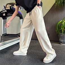 K20523-P78夏季薄款男士亚麻休闲裤男潮流宽松直筒弯刀裤，男装休闲裤，电商A368